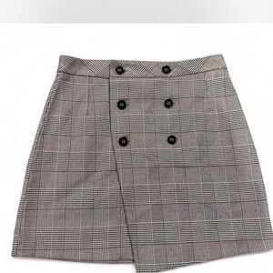 Zara Black and White Patterned Skirt